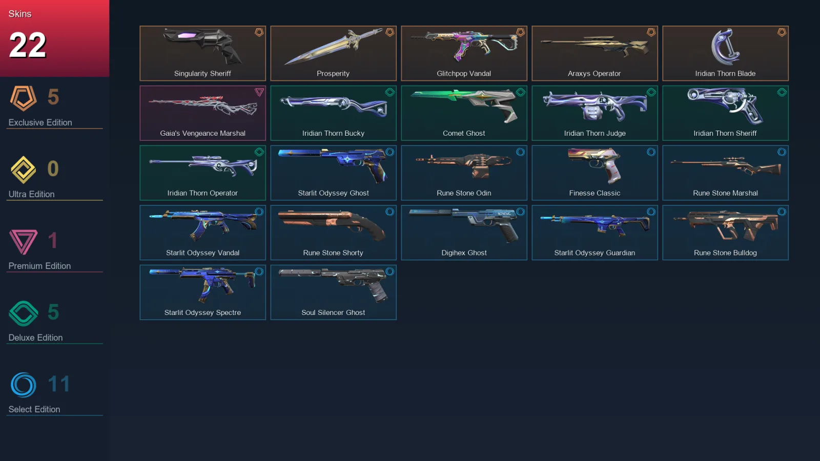 EU | Lv117 | Unranked | 22 Skin | 23 Agent | 47 Buddy