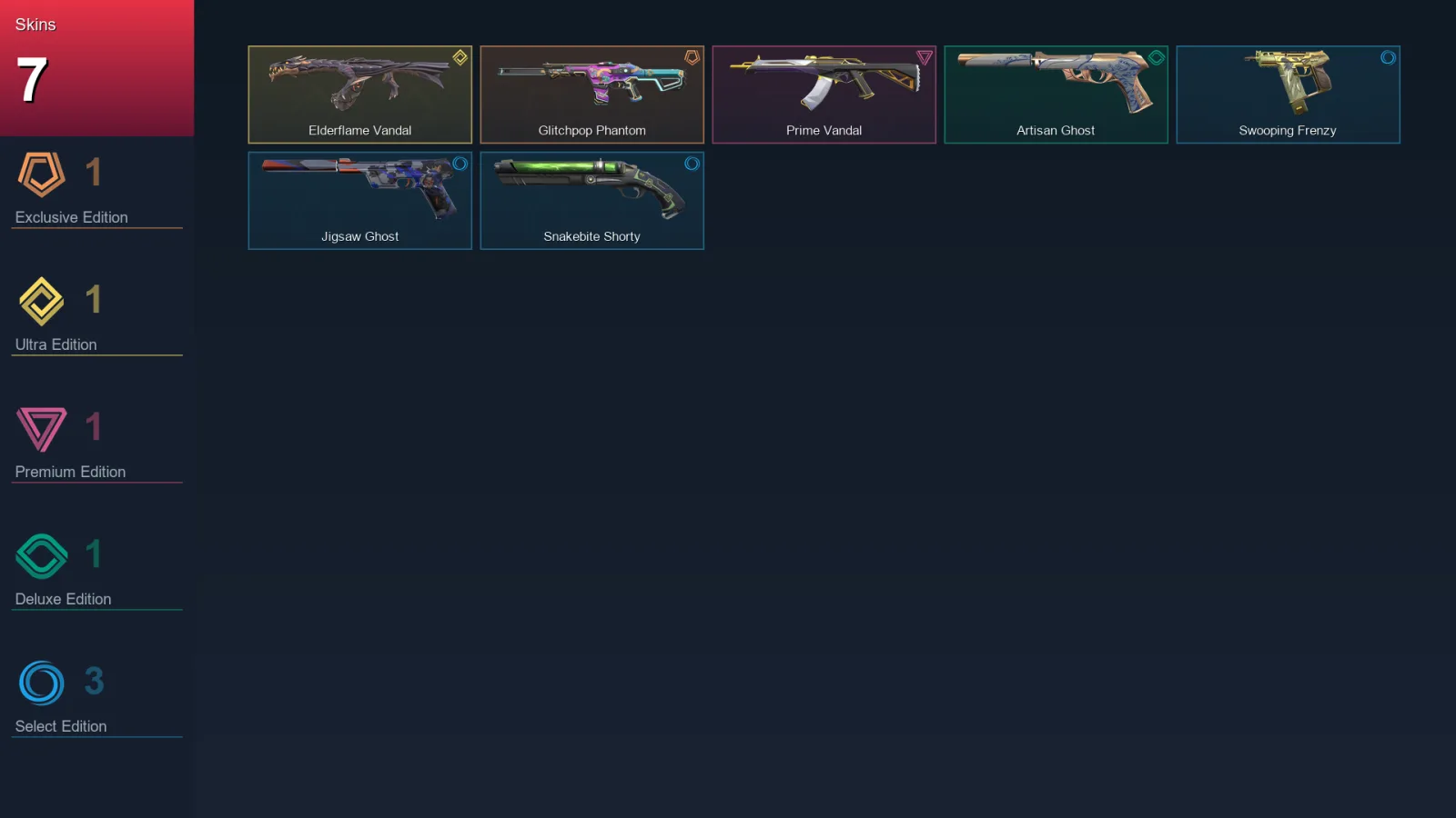 AP | Lv69 | Unranked | 7 Skin | 13 Agent | 24 Buddy