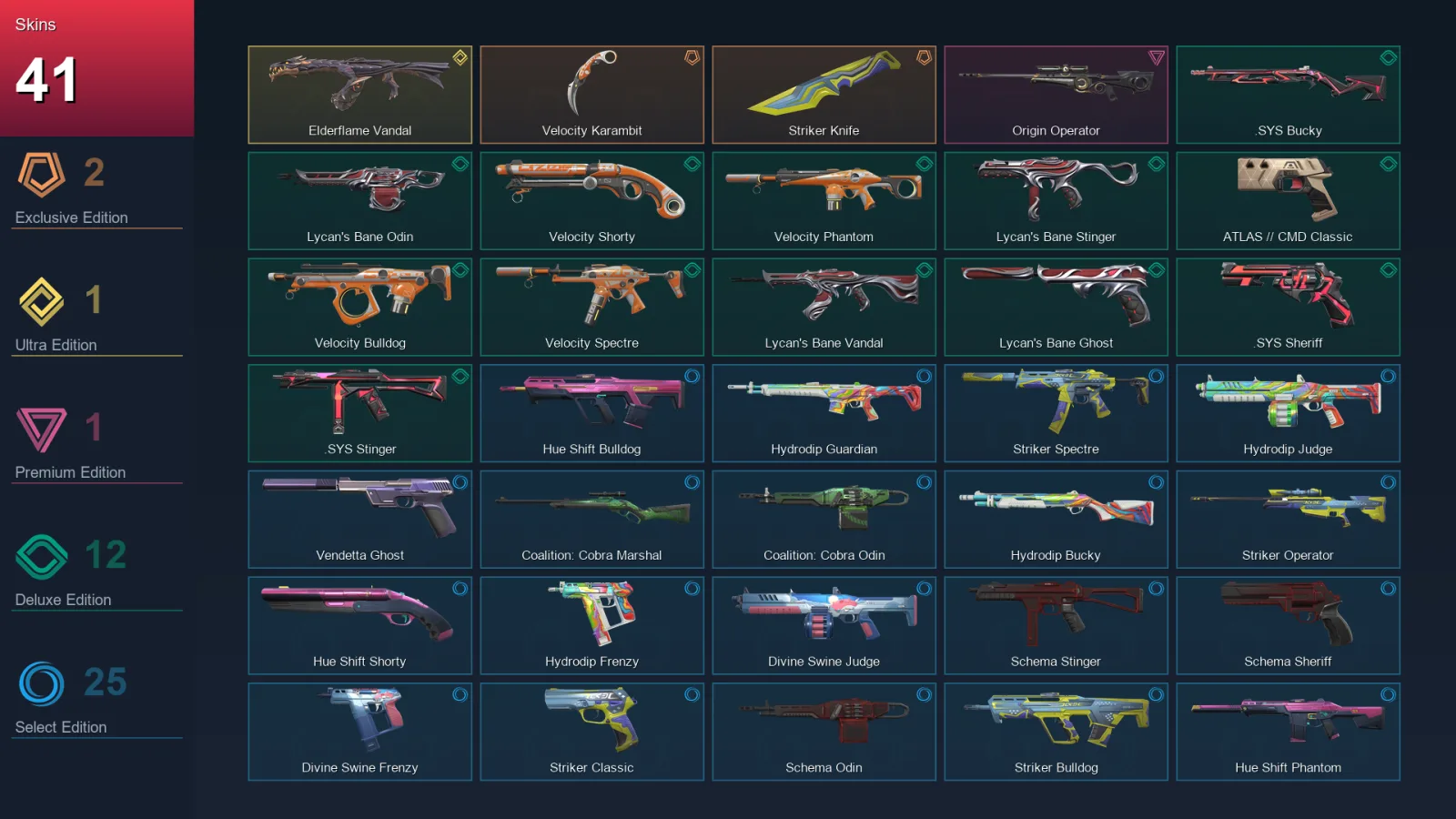 EU | Lv116 | Unranked | 41 Skin | 27 Agent | 63 Buddy