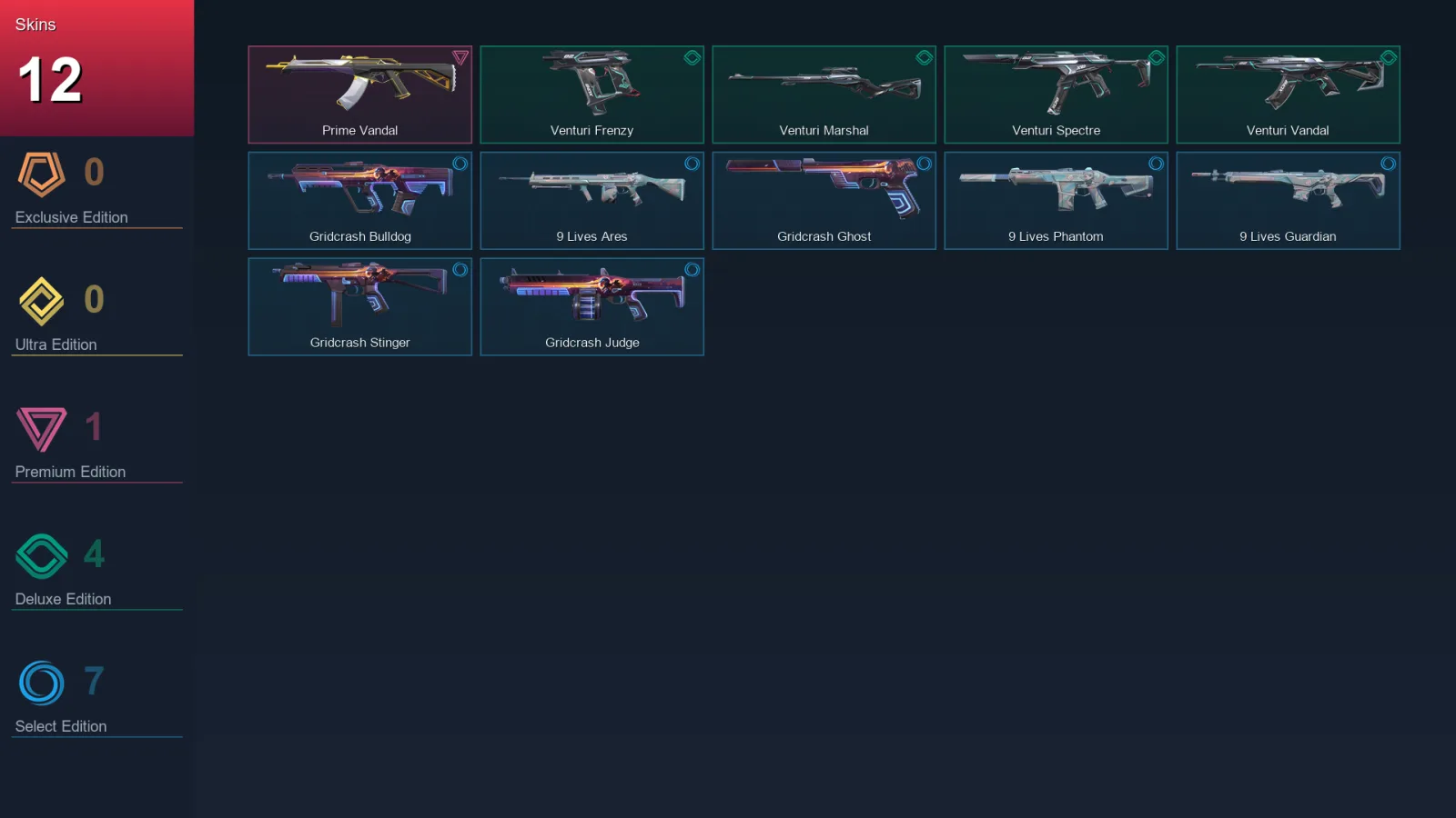 EU | Lv55 | Unranked | 12 Skin | 18 Agent | 20 Buddy