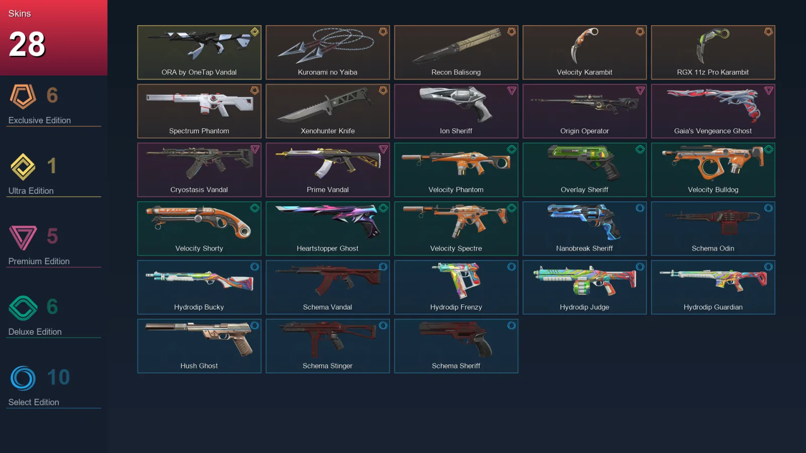 LA | Lv118 | Unranked | 28 Skin | 28 Agent | 55 Buddy