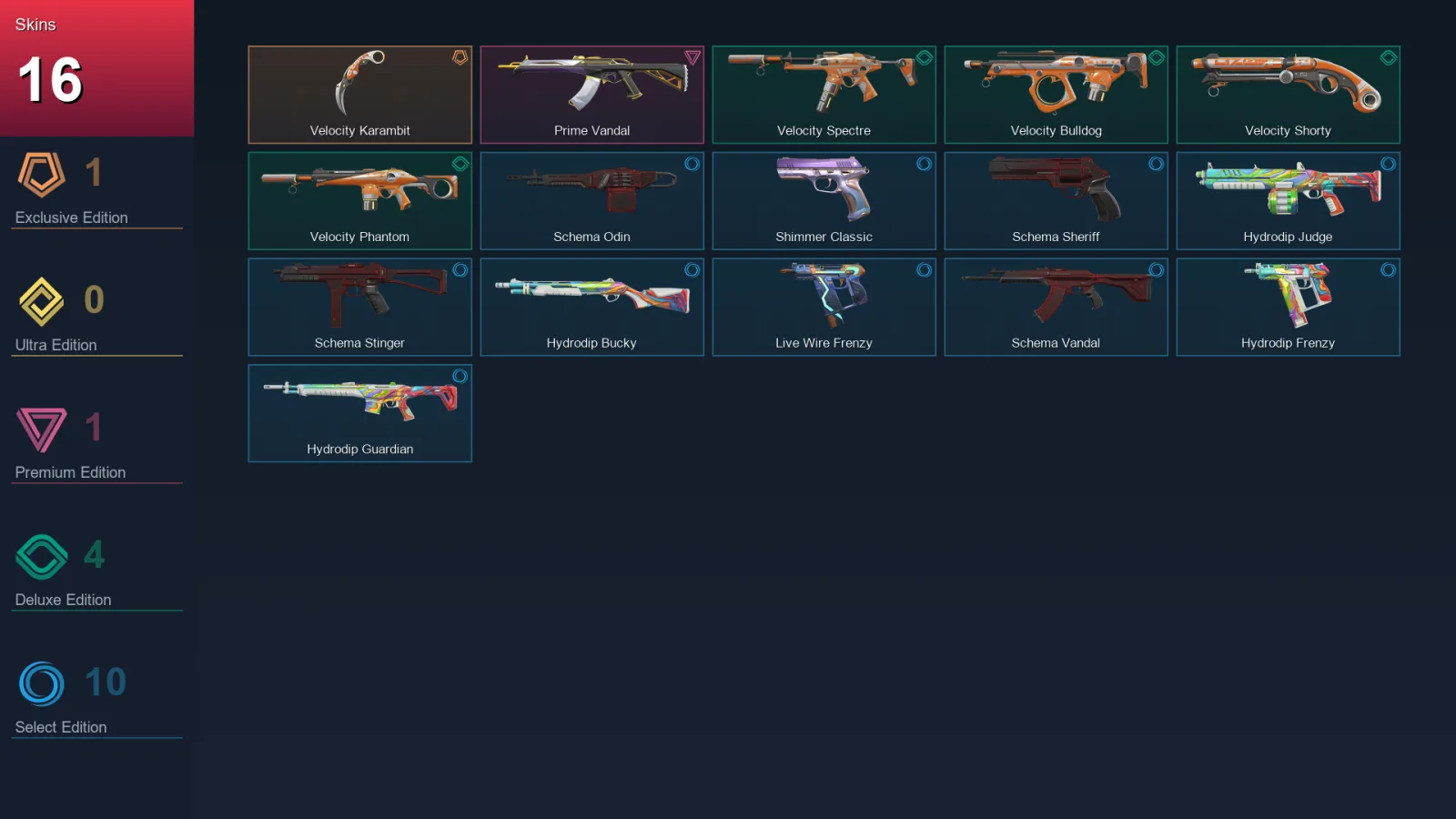 EU | Lv80 | Unranked | 16 Skin | 24 Agent | 42 Buddy