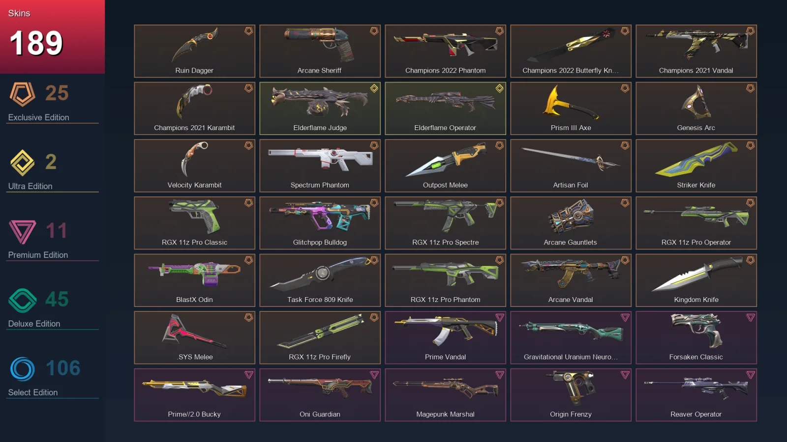 AP | Lv255 | Unranked | 189 Skin | 28 Agent | 183 Buddy — Valorant account