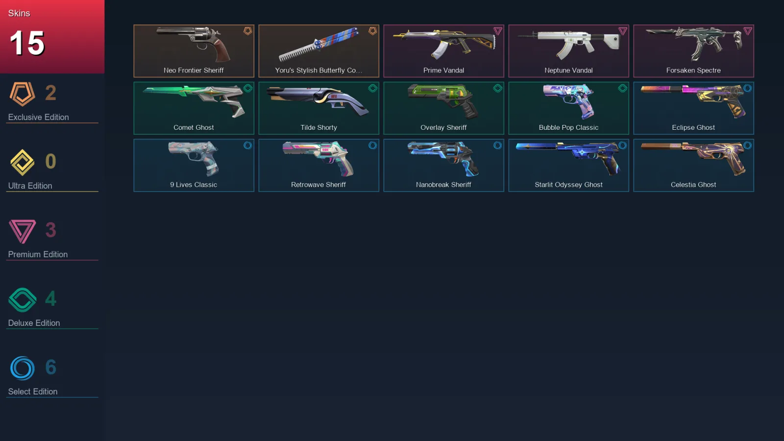 AP | Lv208 | Unranked | 15 Skin | 29 Agent | 91 Buddy — Valorant account