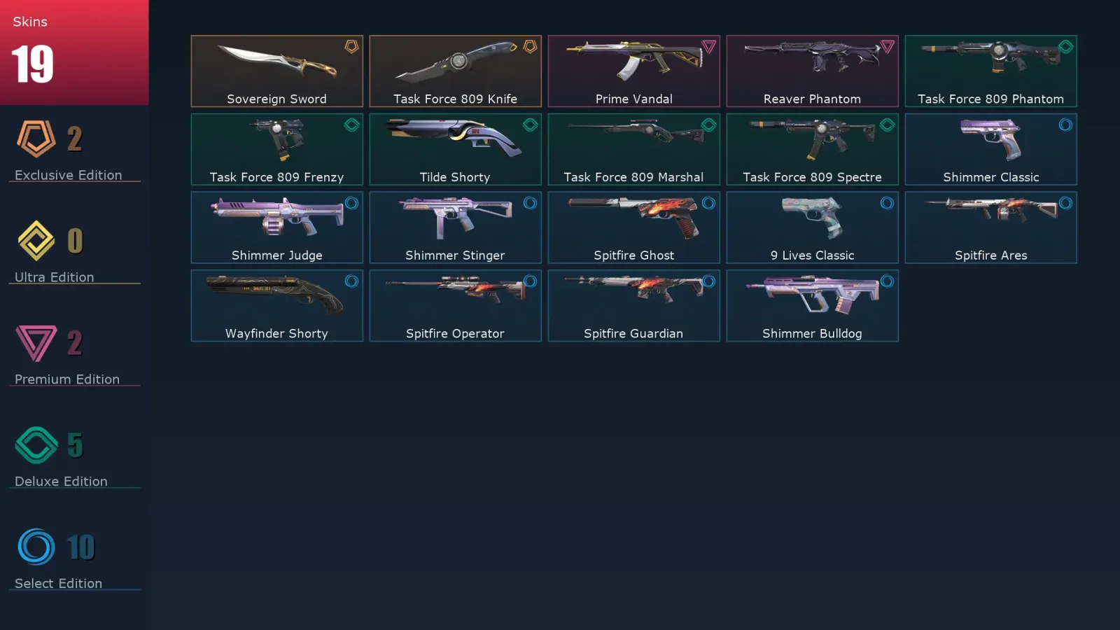 [Valorant] | EU | Level 102 | 22 Agents | 19 Skins — Valorant account