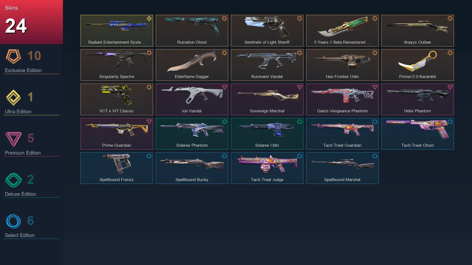 EU | Lv47 | Unranked | 24 Skin | 16 Agent | 29 Buddy