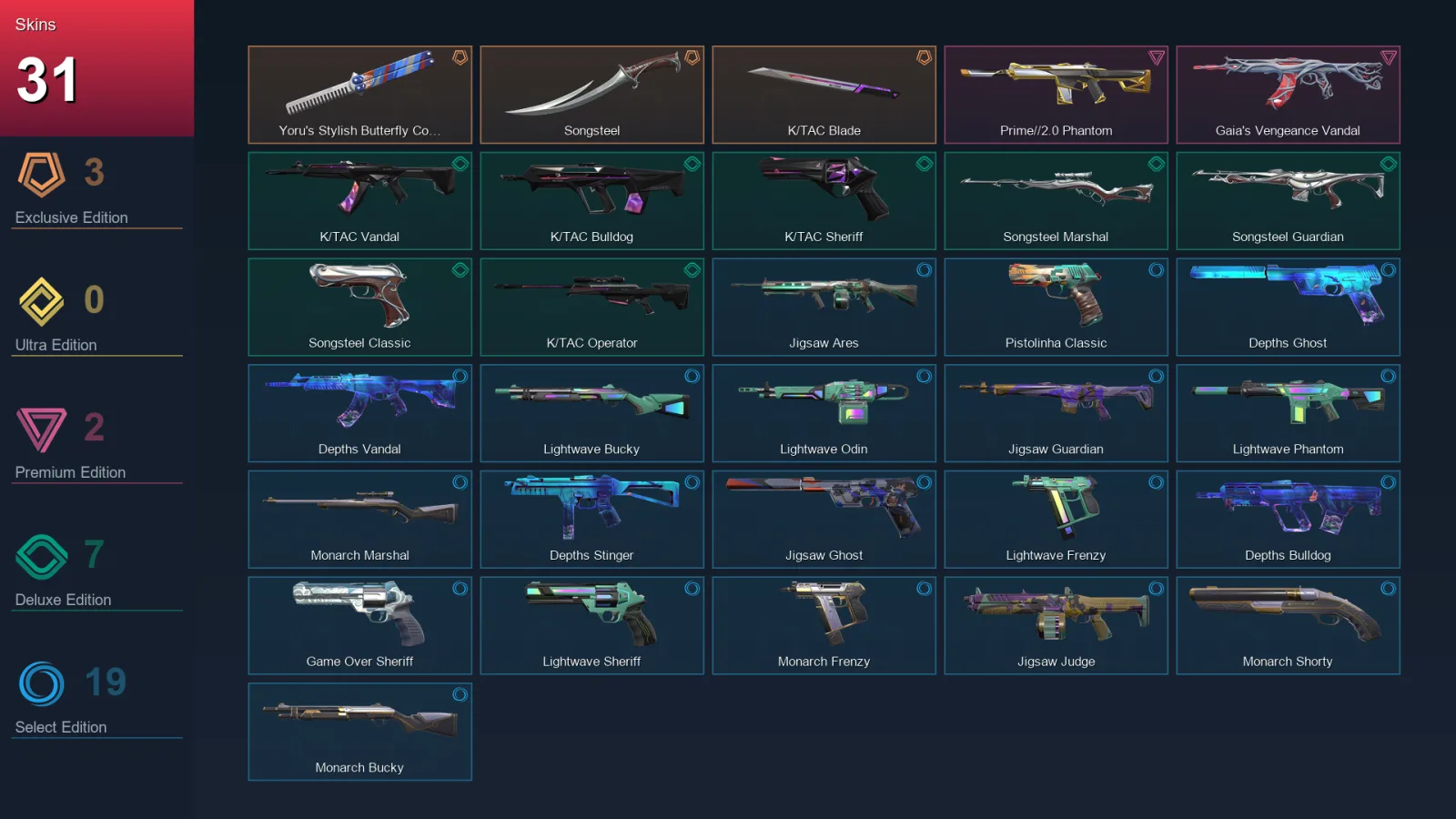BR | Lv127 | Unranked | 31 Skin | 24 Agent | 65 Buddy — Valorant account