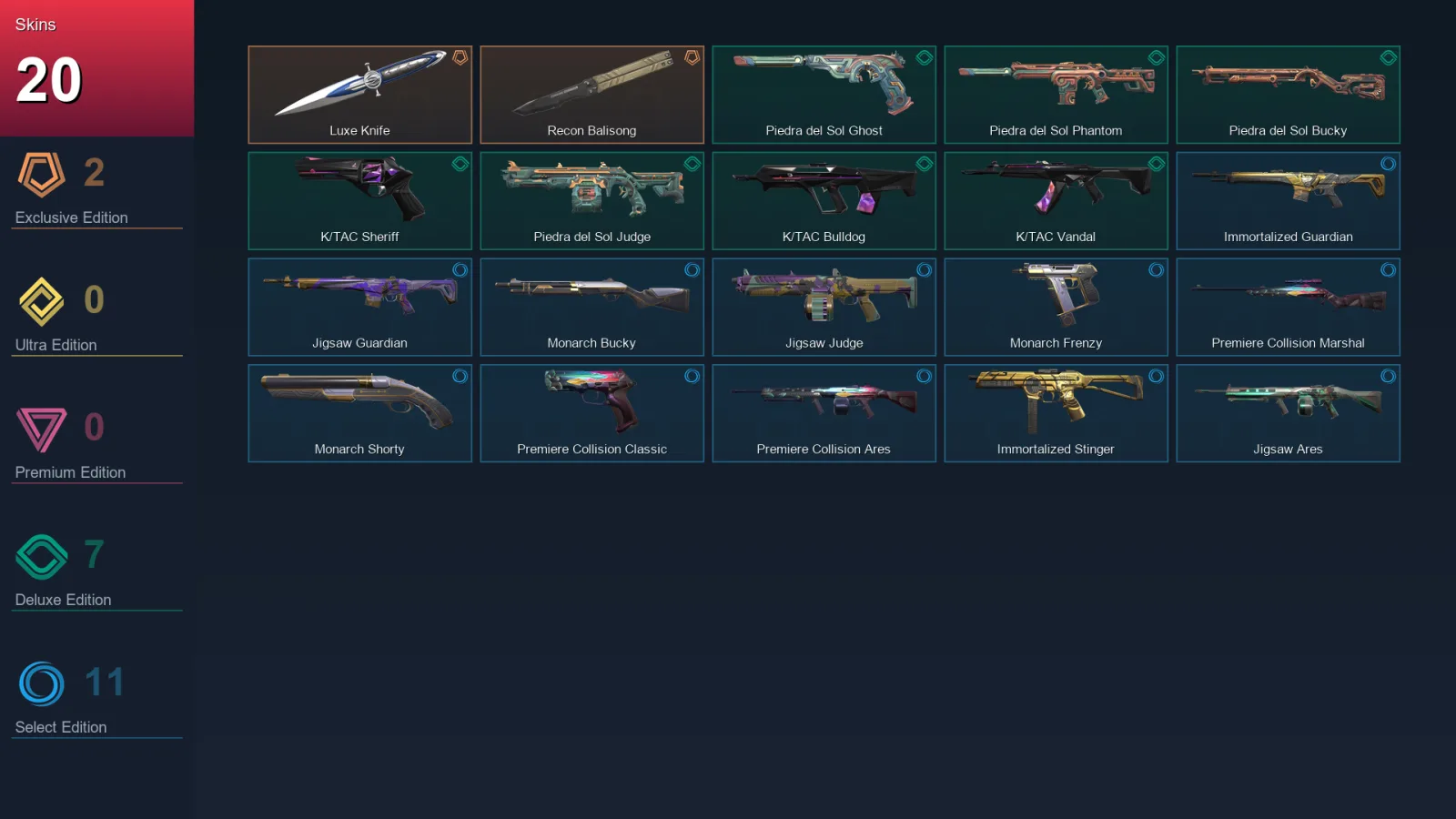 NA | Lv38 | Unranked | 20 Skin | 9 Agent | 23 Buddy — Valorant account