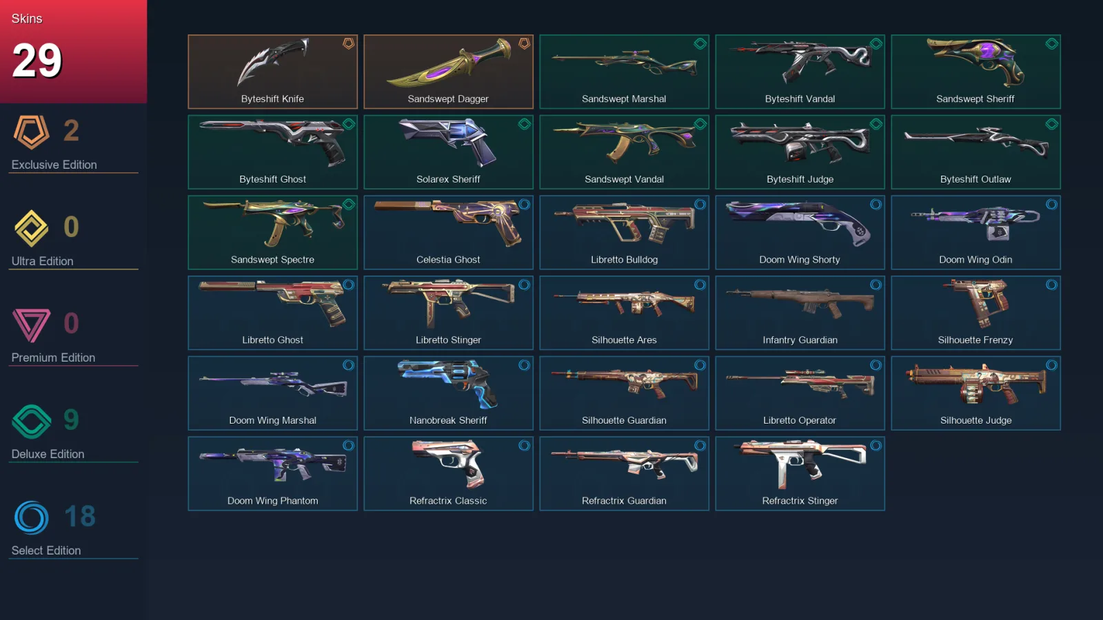 AP | Lv116 | Unranked | 29 Skin | 23 Agent | 59 Buddy — Valorant account