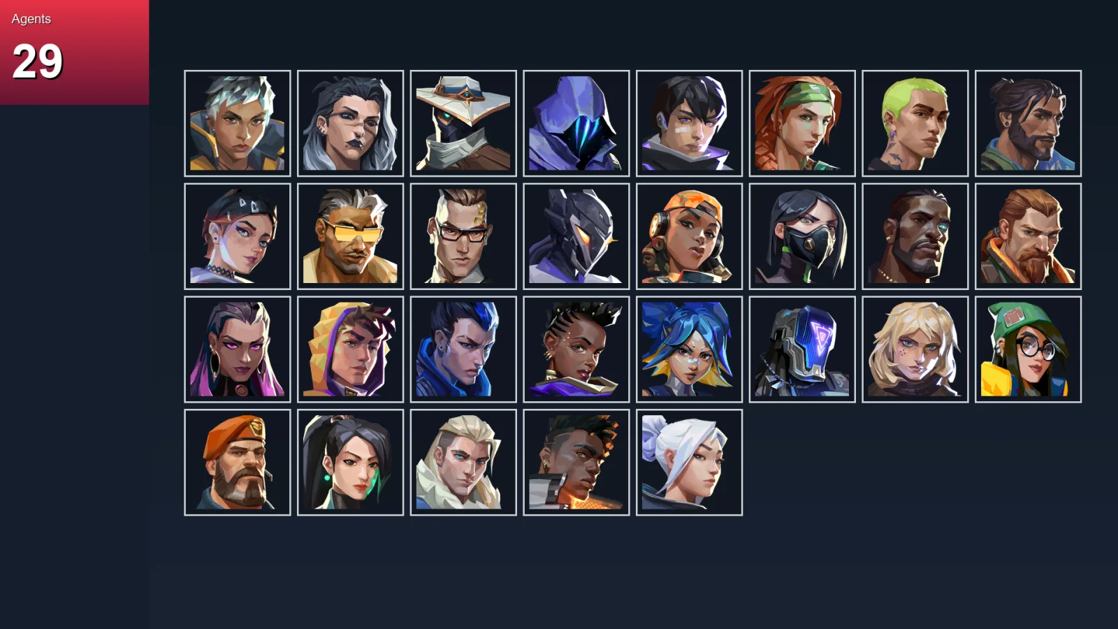 LA | Lv255 | Unranked | 32 Skin | 29 Agent | 80 Buddy