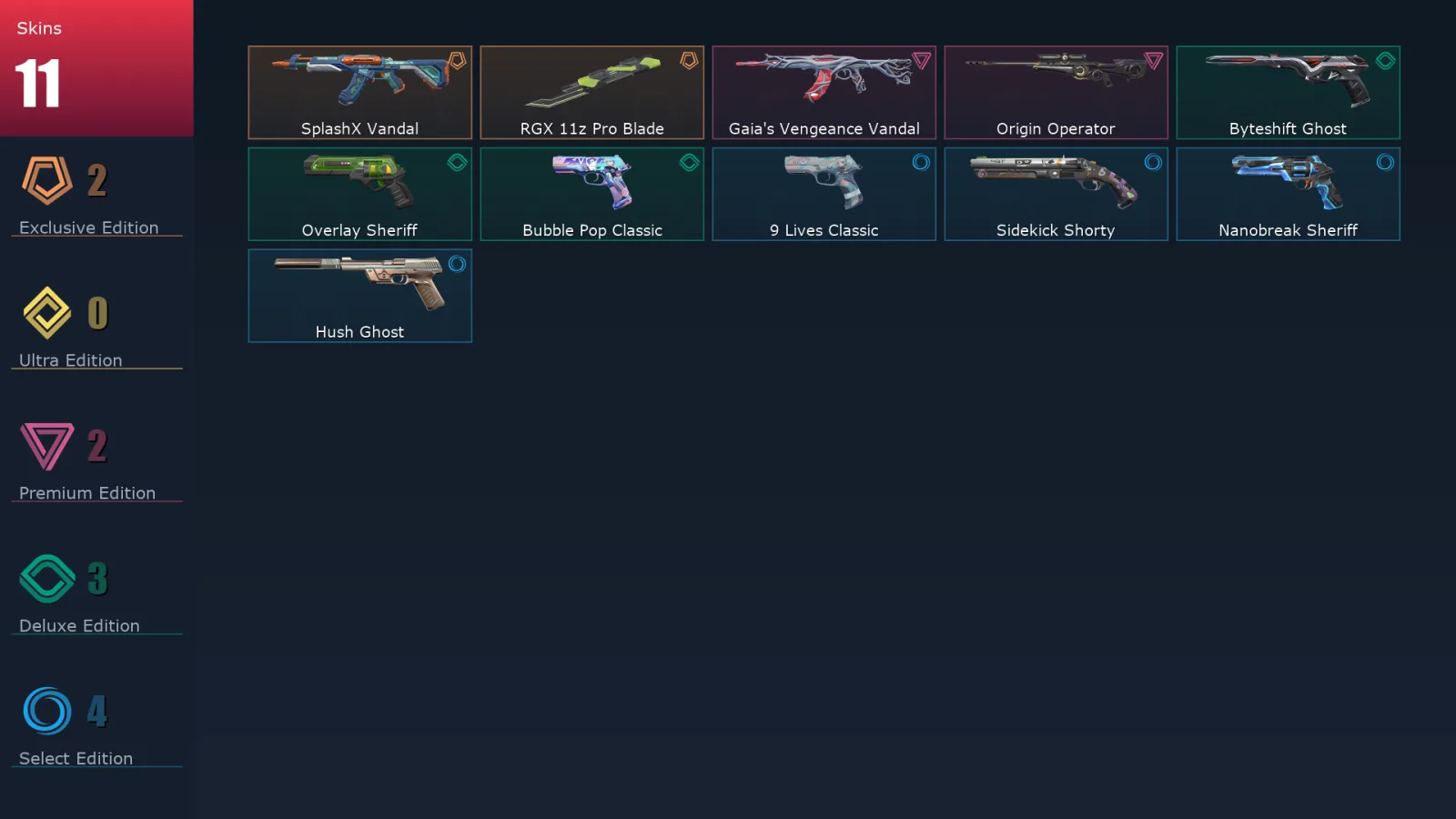 [Valorant] | EU | Level 175 | Ascendant 1 | 28 Agents | 11 Skins