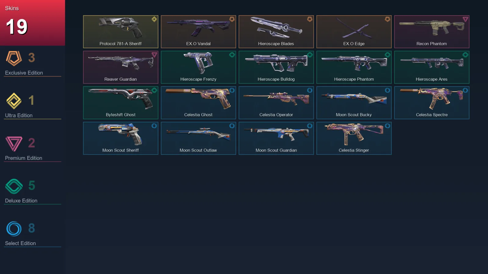 BR | Lv78 | Unranked | 19 Skin | 25 Agent | 41 Buddy