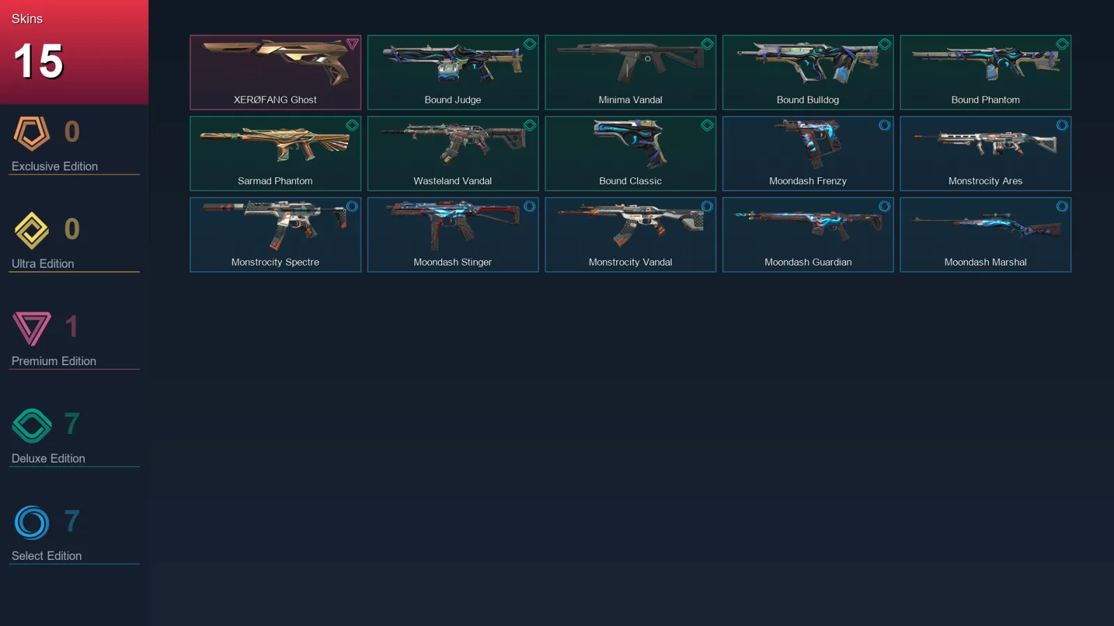 EU | Lv72 | Unranked | 15 Skin | 23 Agent | 43 Buddy