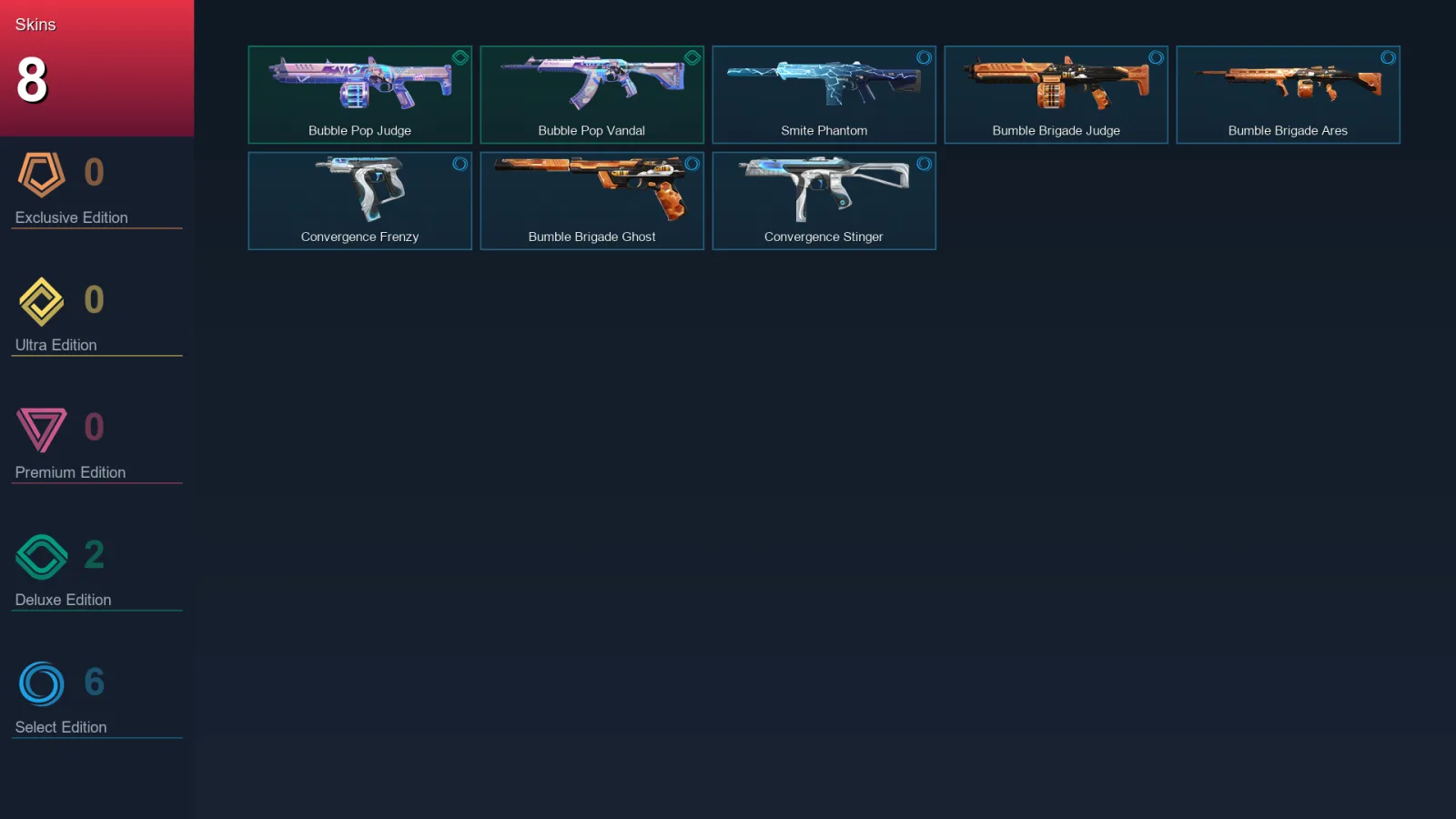 AP | Lv25 | Unranked | 8 Skin | 10 Agent | 8 Buddy