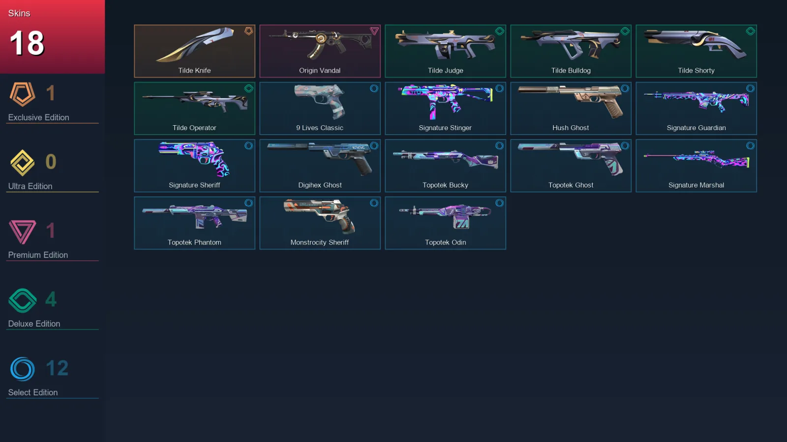 AP | Lv109 | Unranked | 18 Skin | 20 Agent | 40 Buddy — Valorant account