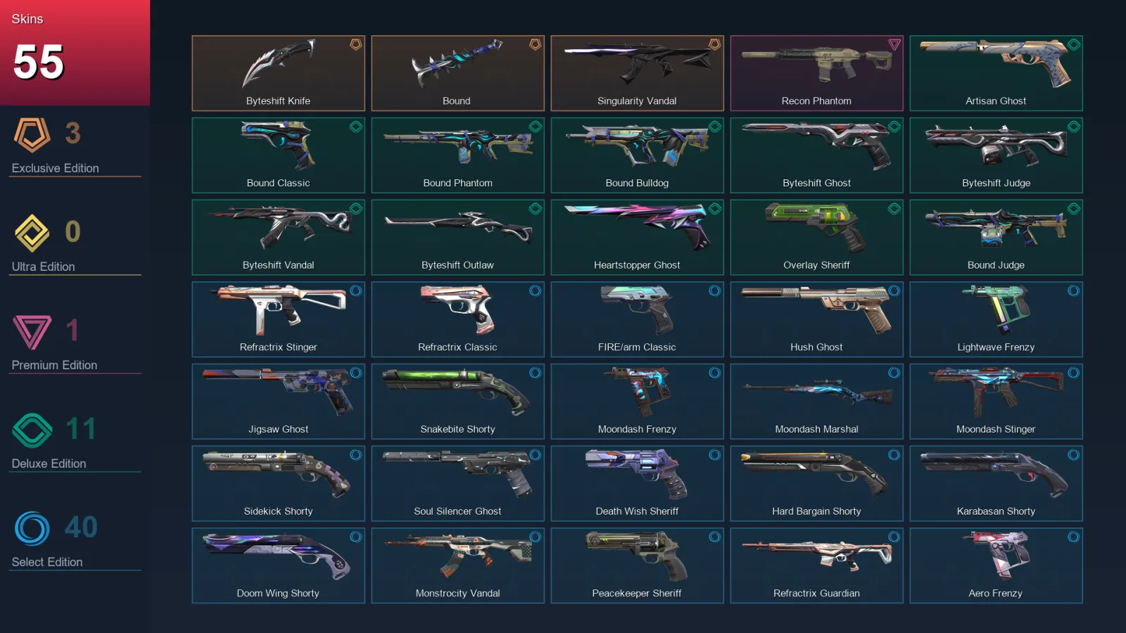 LA | Lv372 | Unranked | 55 Skin | 28 Agent | 132 Buddy