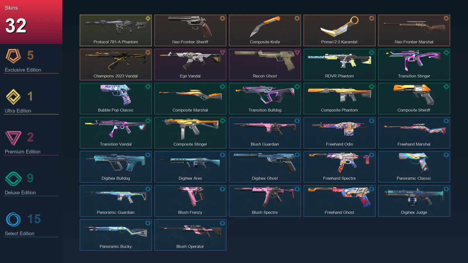 LA | Lv77 | Unranked | 32 Skin | 25 Agent | 45 Buddy — Valorant account