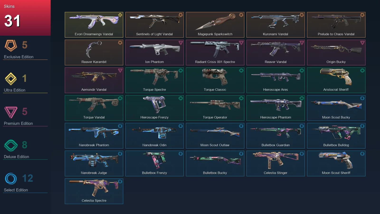 AP | Lv79 | Unranked | 31 Skin | 23 Agent | 39 Buddy