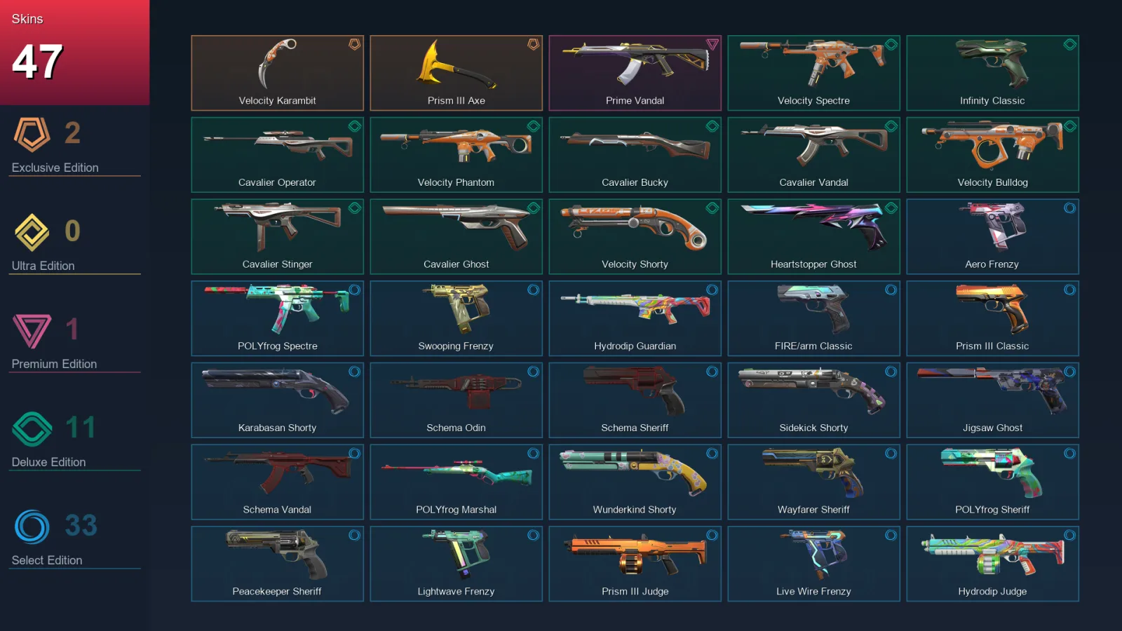 AP | Lv230 | Unranked | 47 Skin | 28 Agent | 123 Buddy — Valorant account