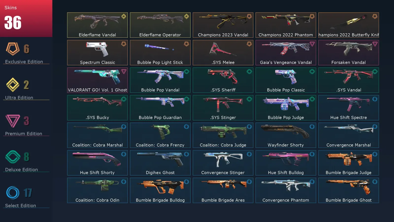 [Valorant] | EU | Level 96 | 28 Agents | 36 Skins — Valorant account