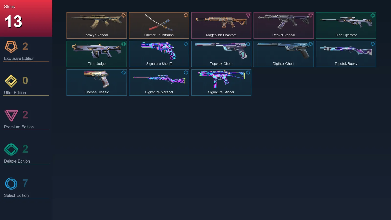 EU | Lv87 | Unranked | 13 Skin | 25 Agent | 43 Buddy