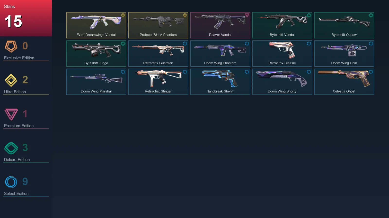 AP | Lv66 | Unranked | 15 Skin | 19 Agent | 32 Buddy