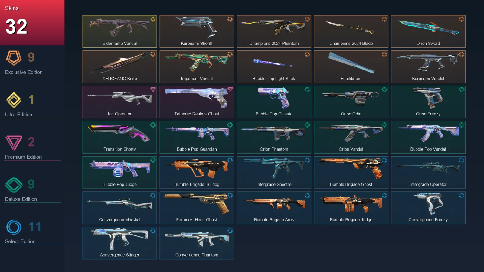 BR | Lv71 | Unranked | 32 Skin | 23 Agent | 36 Buddy