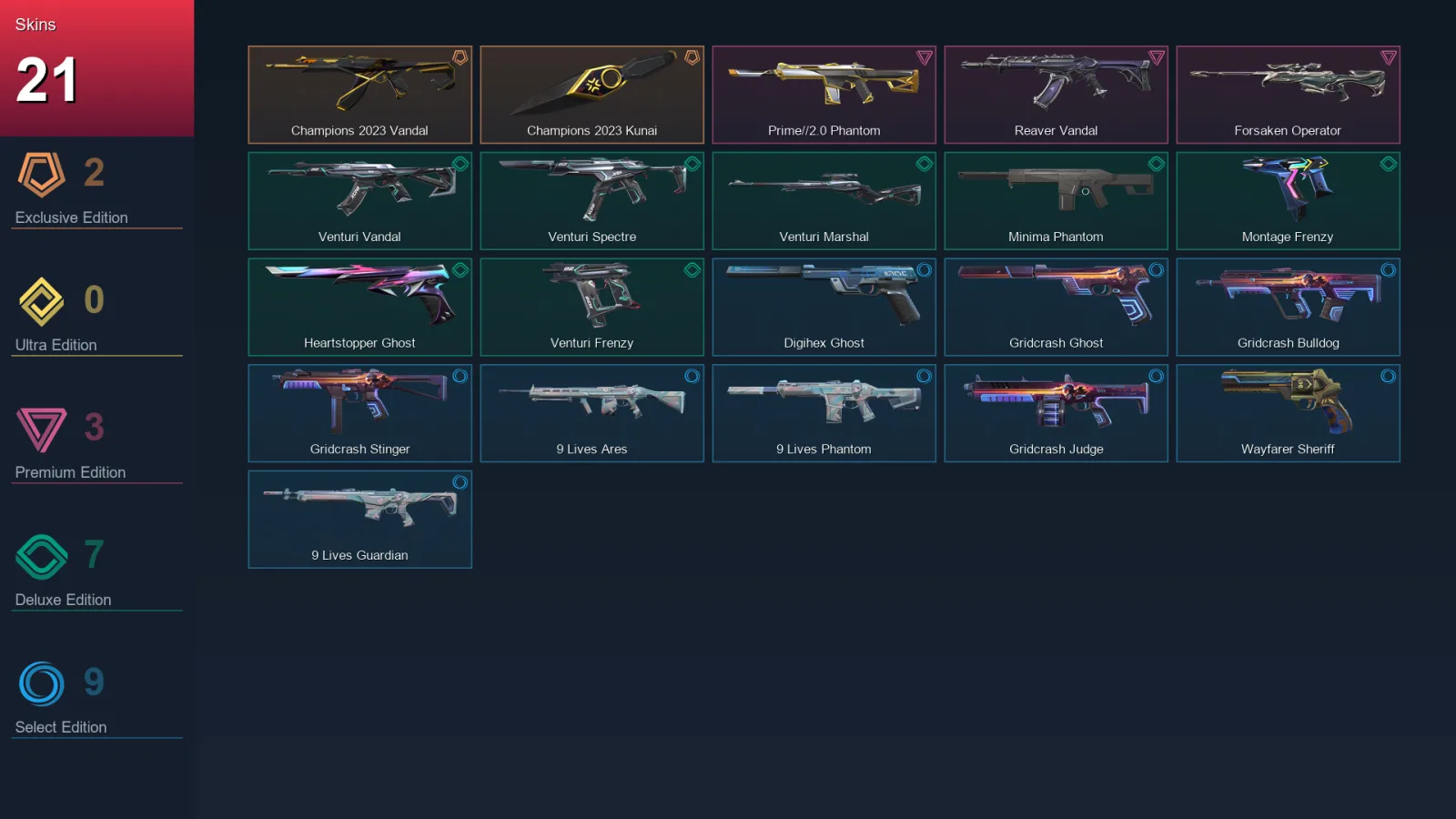 AP | Lv115 | Unranked | 21 Skin | 28 Agent | 48 Buddy — Montage Frenzy