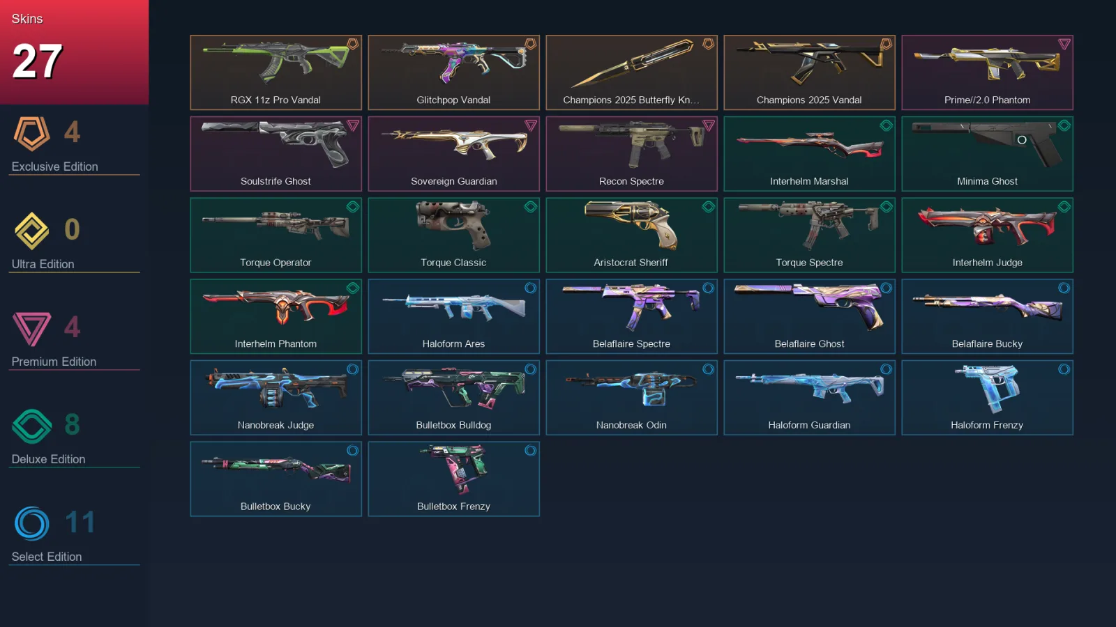 NA | Lv31 | Unranked | 27 Skin | 9 Agent | 23 Buddy — Valorant account