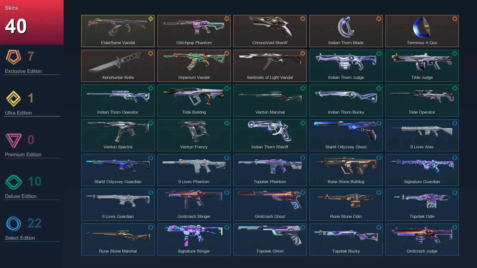 LA | Lv112 | Unranked | 40 Skin | 29 Agent | 63 Buddy — Valorant account