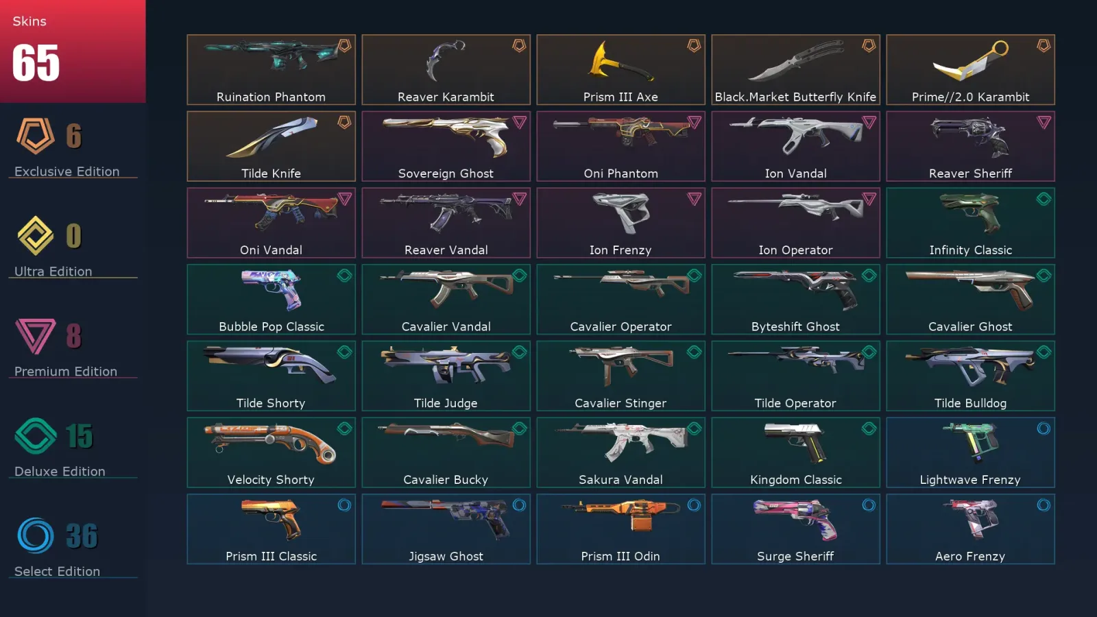 [Valorant] | EU | Level 318 | 28 Agents | 65 Skins — Valorant account