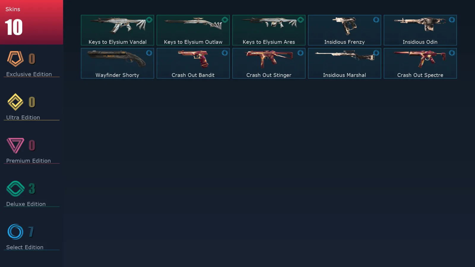 [Valorant] | EU | Level 34 | 11 Agents | 10 Skins