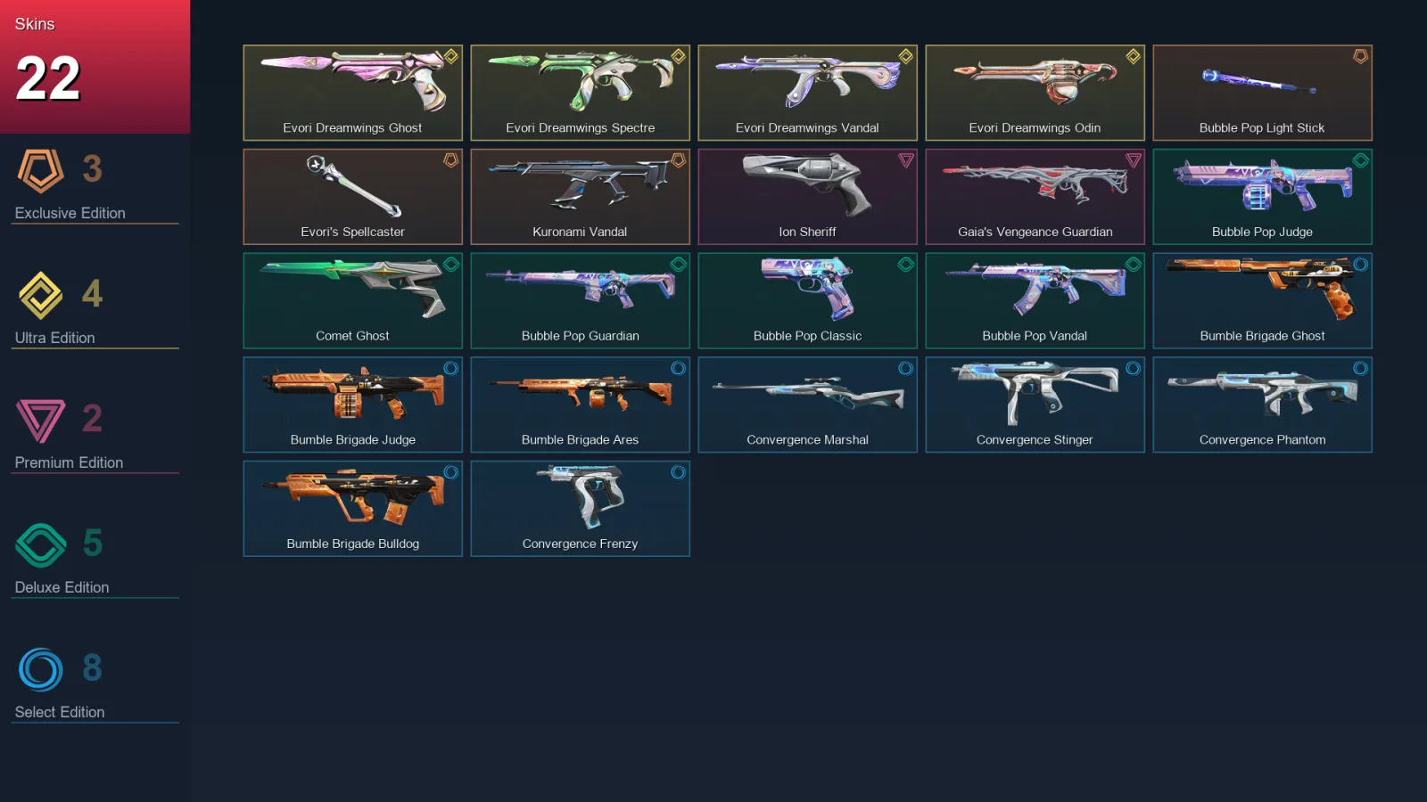 AP | Lv70 | Unranked | 22 Skin | 23 Agent | 34 Buddy