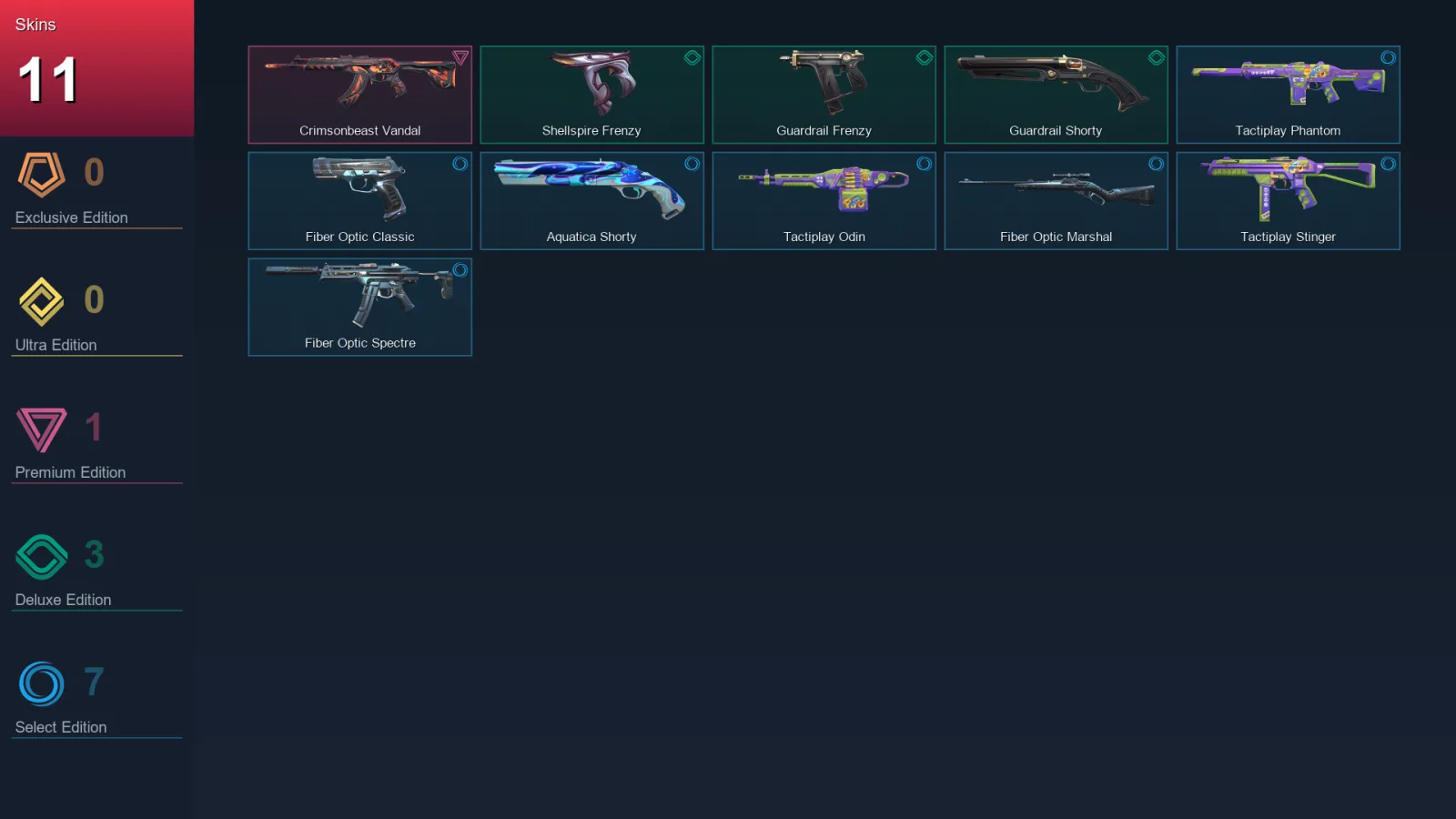 EU | Lv26 | Unranked | 11 Skin | 8 Agent | 12 Buddy