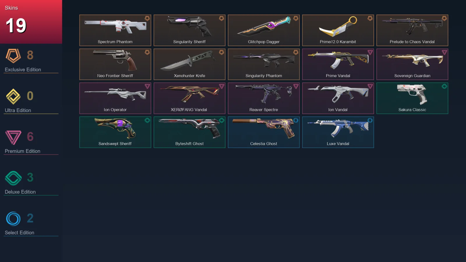 AP | Lv132 | Unranked | 19 Skin | 27 Agent | 42 Buddy — Valorant account