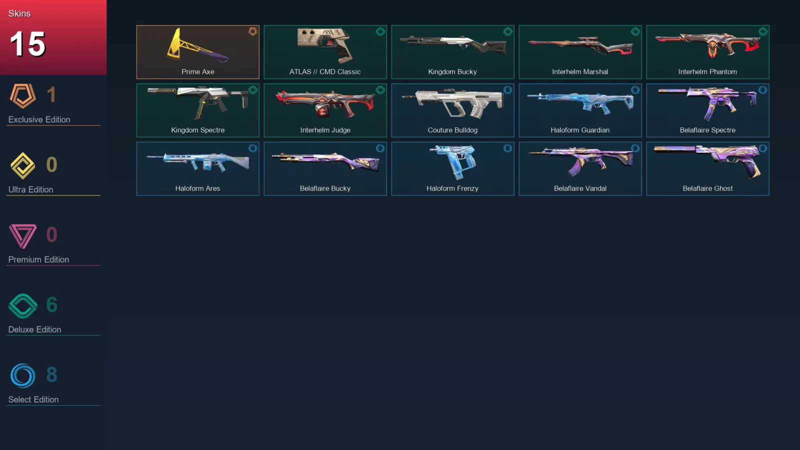 EU | Lv30 | Unranked | 15 Skin | 14 Agent | 22 Buddy