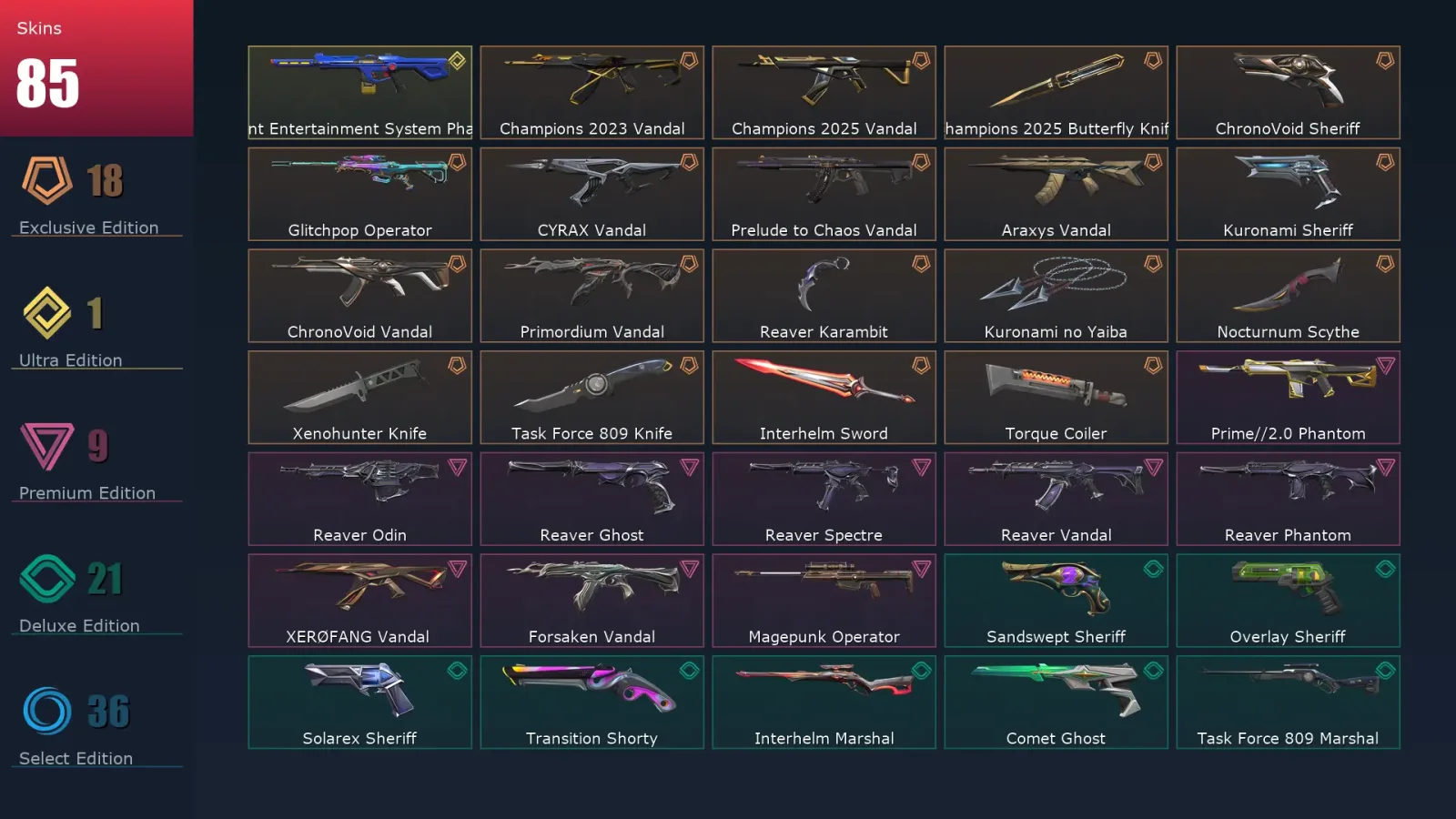 [Valorant] | EU | Level 422 | 28 Agents | 85 Skins — Valorant account