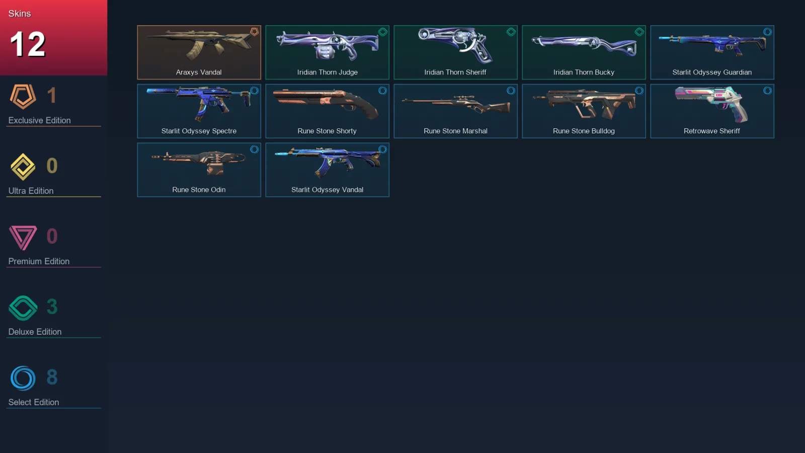 AP | Lv96 | Unranked | 12 Skin | 27 Agent | 46 Buddy