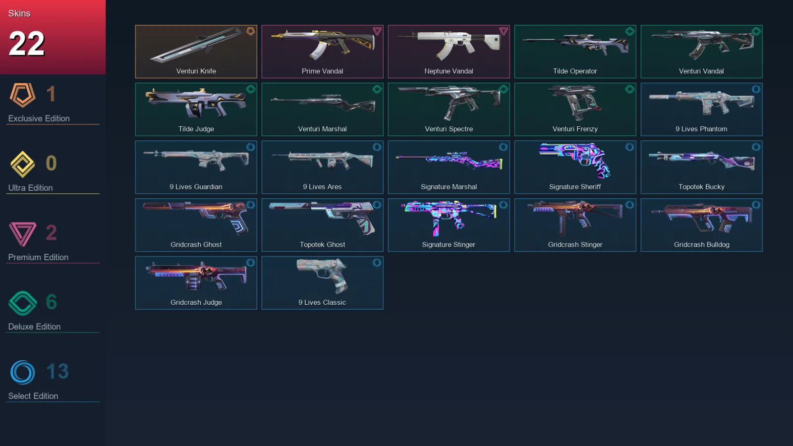 EU | Lv50 | Unranked | 22 Skin | 16 Agent | 31 Buddy — Valorant account
