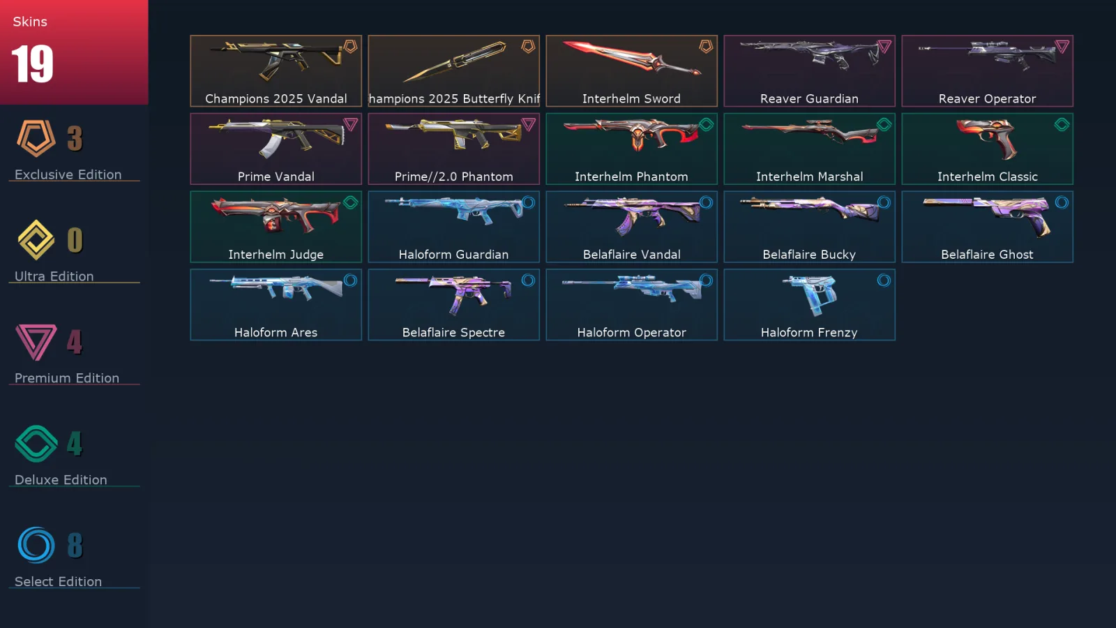[Valorant] | EU | Level 39 | Gold 2 | 15 Agents | 19 Skins