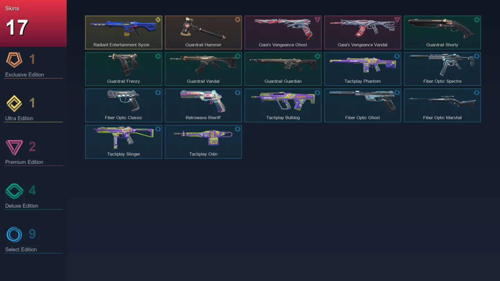 EU | Lv58 | Unranked | 17 Skin | 19 Agent | 20 Buddy — Valorant account
