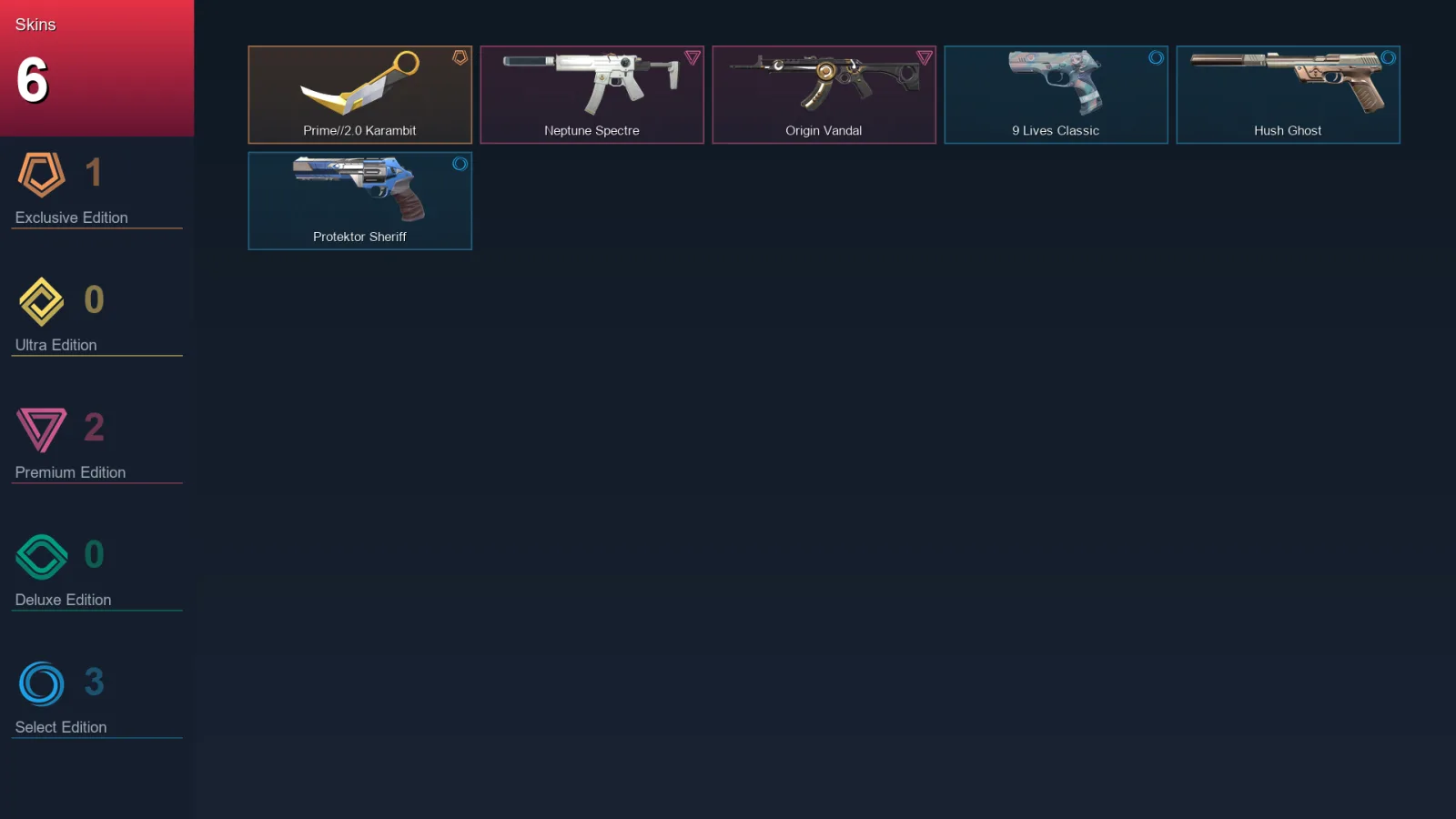 EU | Lv114 | Unranked | 6 Skin | 26 Agent | 43 Buddy