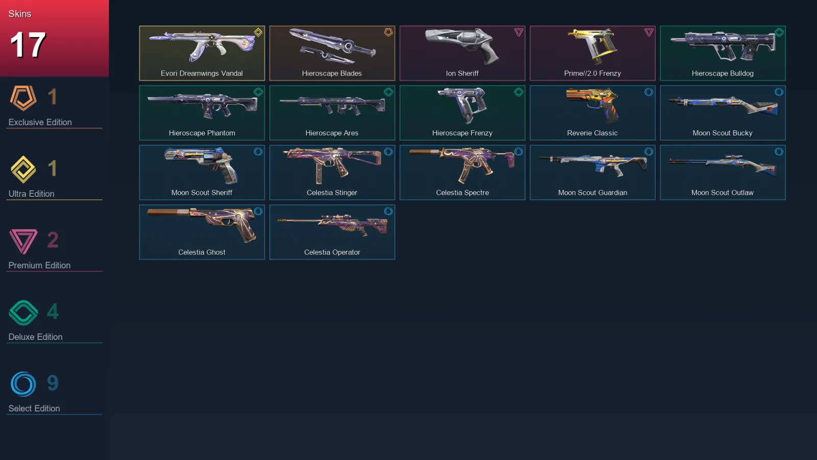 EU | Lv43 | Unranked | 17 Skin | 29 Agent | 22 Buddy — Valorant account