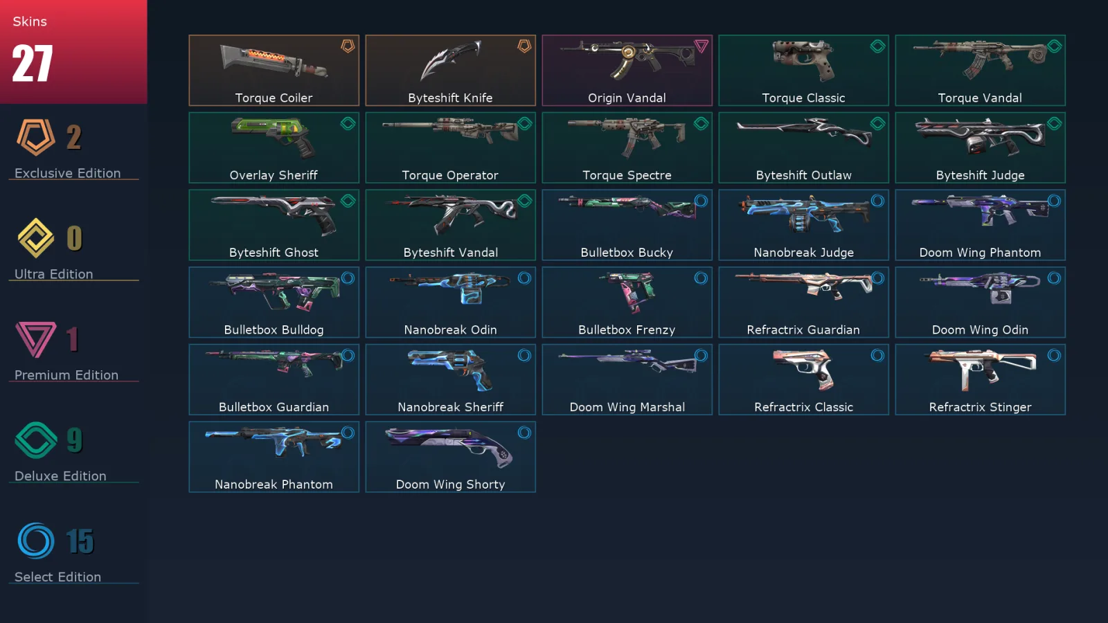 [Valorant] | EU | Level 66 | 19 Agents | 27 Skins