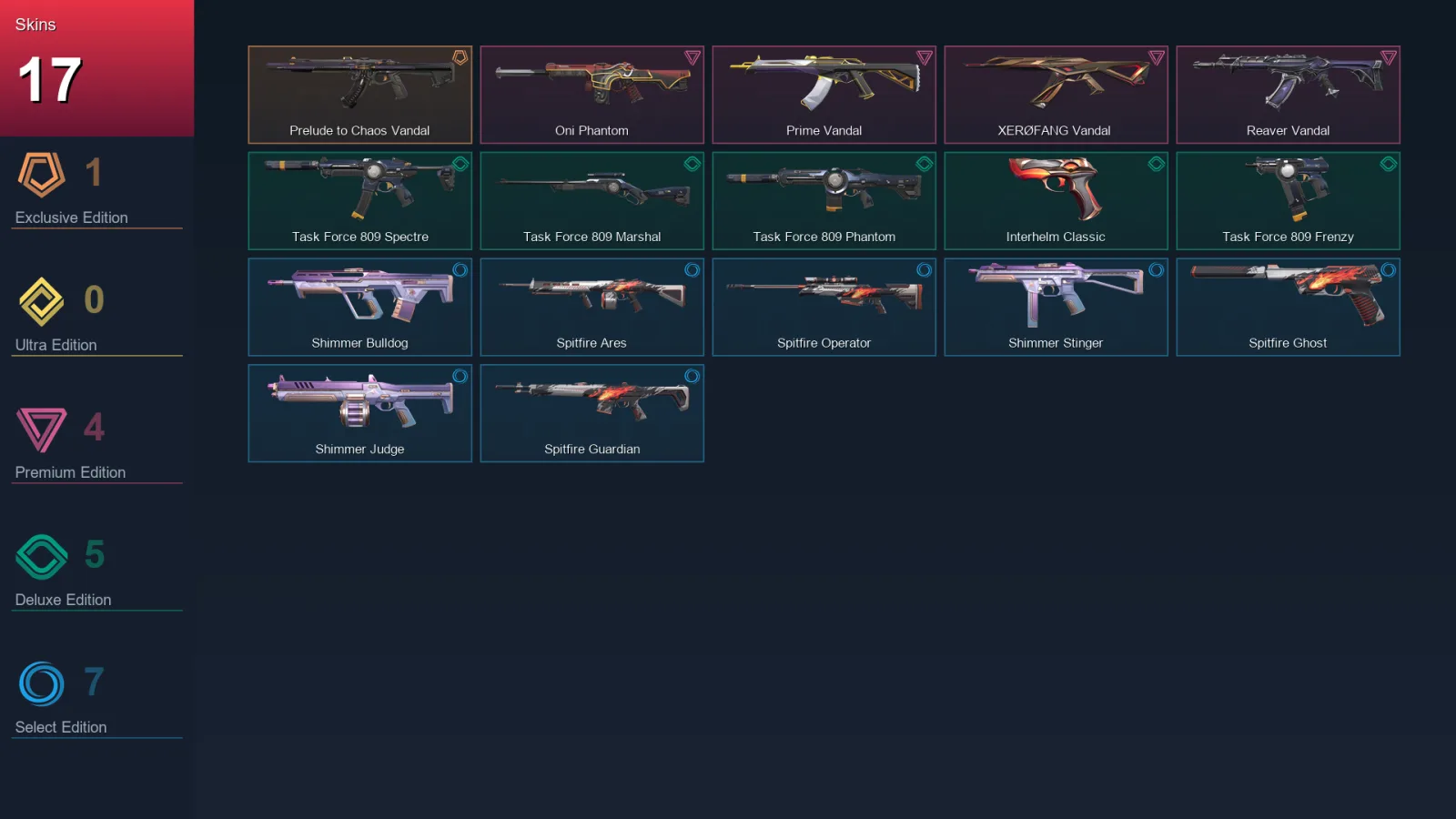 AP | Lv119 | Unranked | 17 Skin | 26 Agent | 54 Buddy