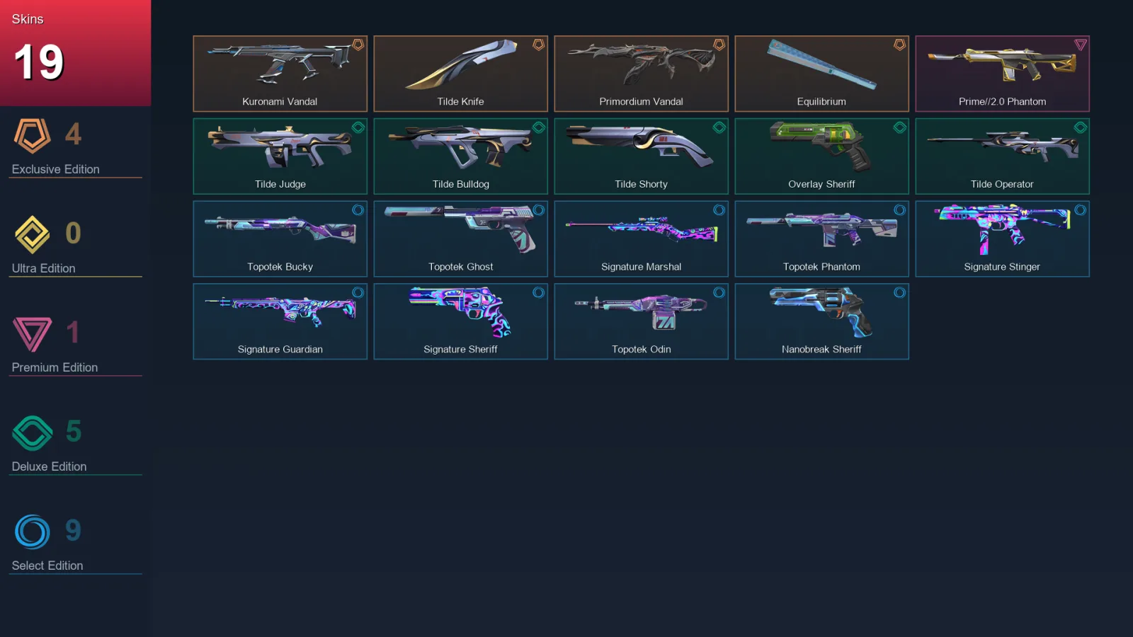 EU | Lv65 | Unranked | 19 Skin | 22 Agent | 35 Buddy