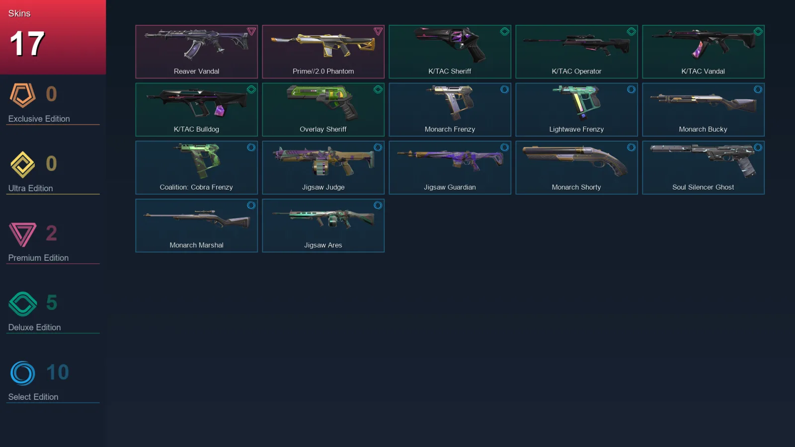 AP | Lv95 | Unranked | 17 Skin | 23 Agent | 51 Buddy — Valorant account