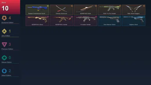 NA | Onimaru Kunitsuna | XERØFANG Knife | RGX 11z Pro Vandal | Relic Stone Daggers | 10 Skin | 24 Agent | 43 Buddy | Lv89 — Valorant account