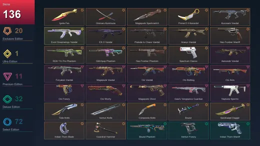 EU | Ignite Fan | Onimaru Kunitsuna | Magepunk Sparkswitch | Prime//2.0 Karambit | 136 Skin | 28 Agent | 190 Buddy | Platinum III | Lv393