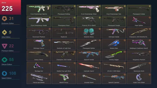 EU | Heart Splitter | Nocturnum Phantom | Kogitsune | SplashX Gloves | 225 Skin | 28 Agent | 195 Buddy | Lv415 — Valorant account